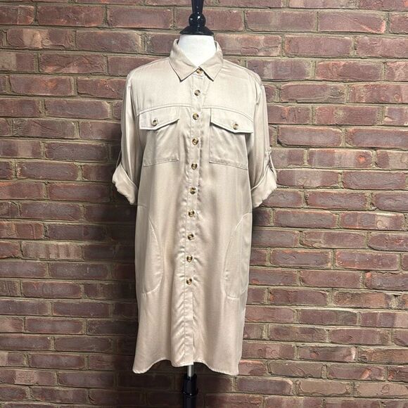 Joh Women’s TAYLOR TENCEL SHIRT TUNIC DRESS Size Large NEW - Picture 3 of 8